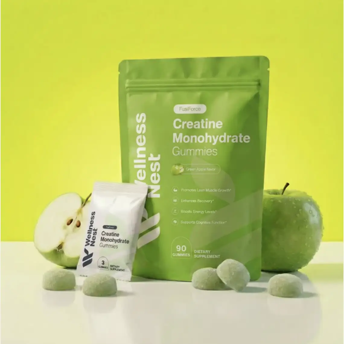 FusiForce Kreatin-Gummies – 5g Monohydrat laborgeprüft